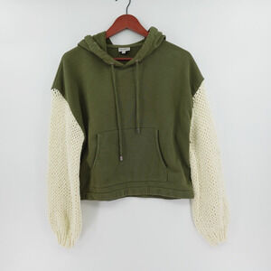 The Odells‎ x Anthropologie Brielle Hoodie Womens Small Green Sweater-Sleeve